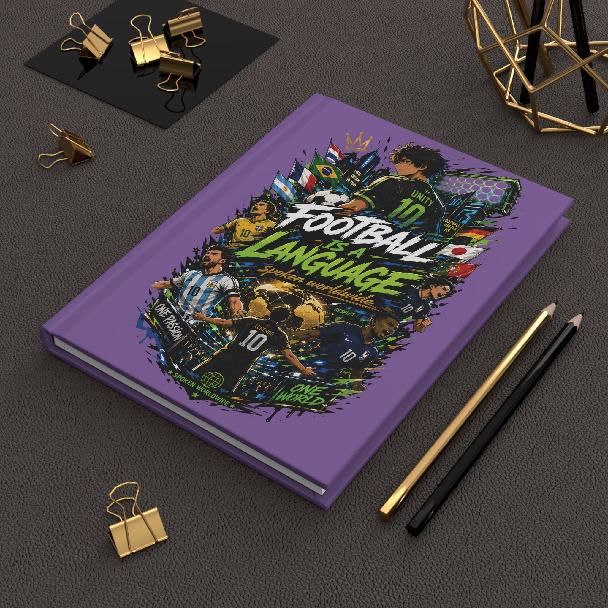 Football Is a Language Hardcover Journal — Soccer Fans Notebook