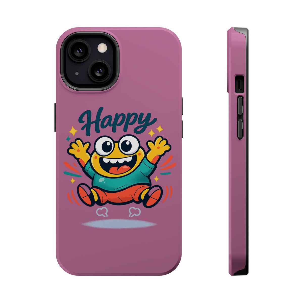 Happy Monster Magnetic Protective Phone Case Pink