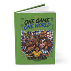 Hardcover Journal — 'One Game One World' Soccer Team Illustration (Personalized Back Number)