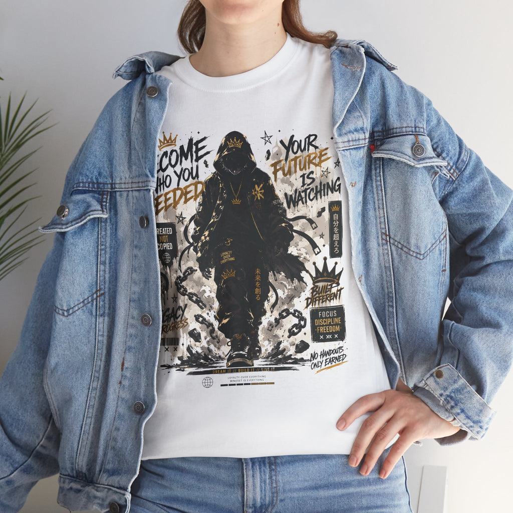 Motivational Soldier Graphic Tee – "Become Who You Need" Inspirational Military Design