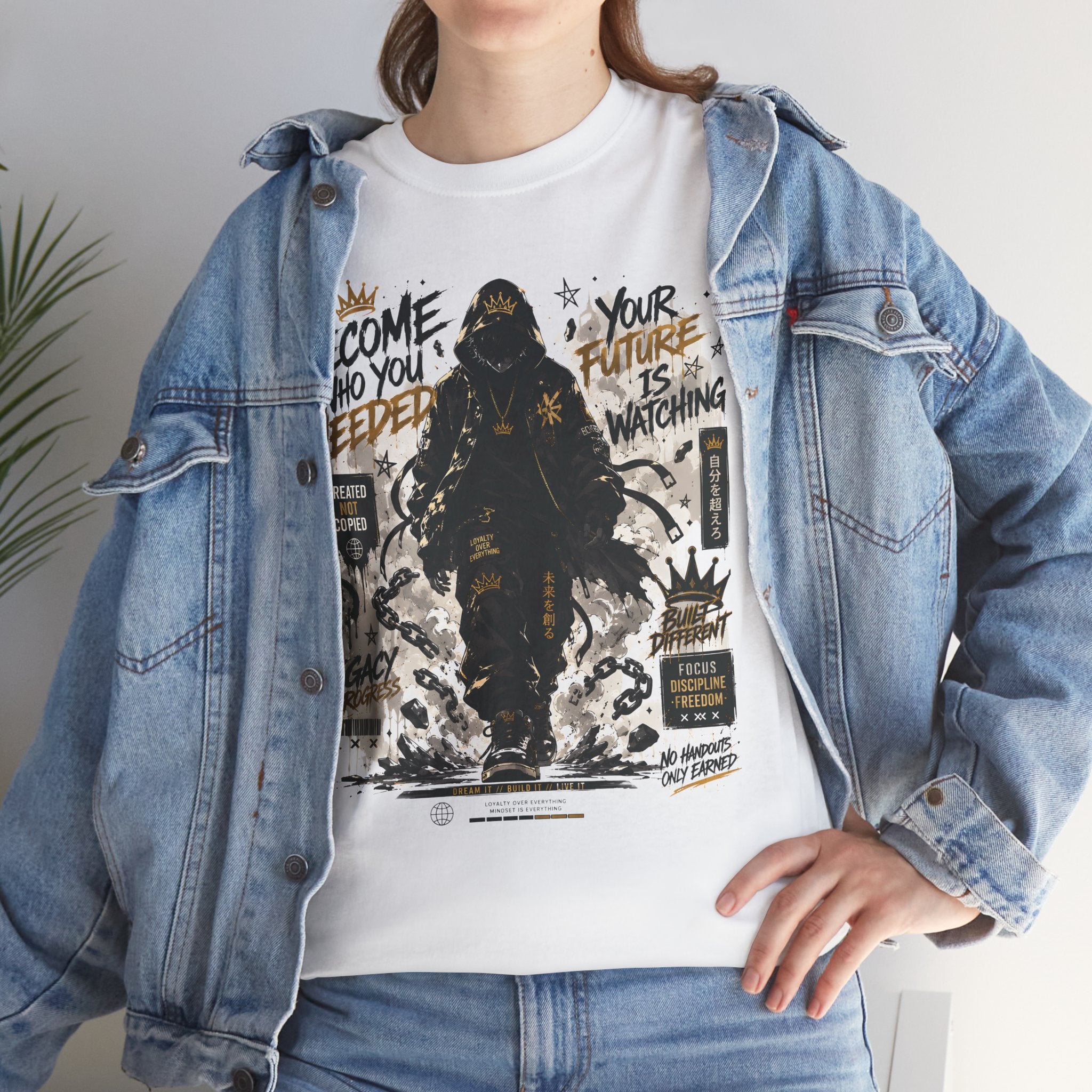 Motivational Soldier Graphic Tee – "Become Who You Need" Inspirational Military Design