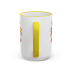 Happy Monster Accent Mug - Cute Cartoon Coffee Cup (11oz/15oz)