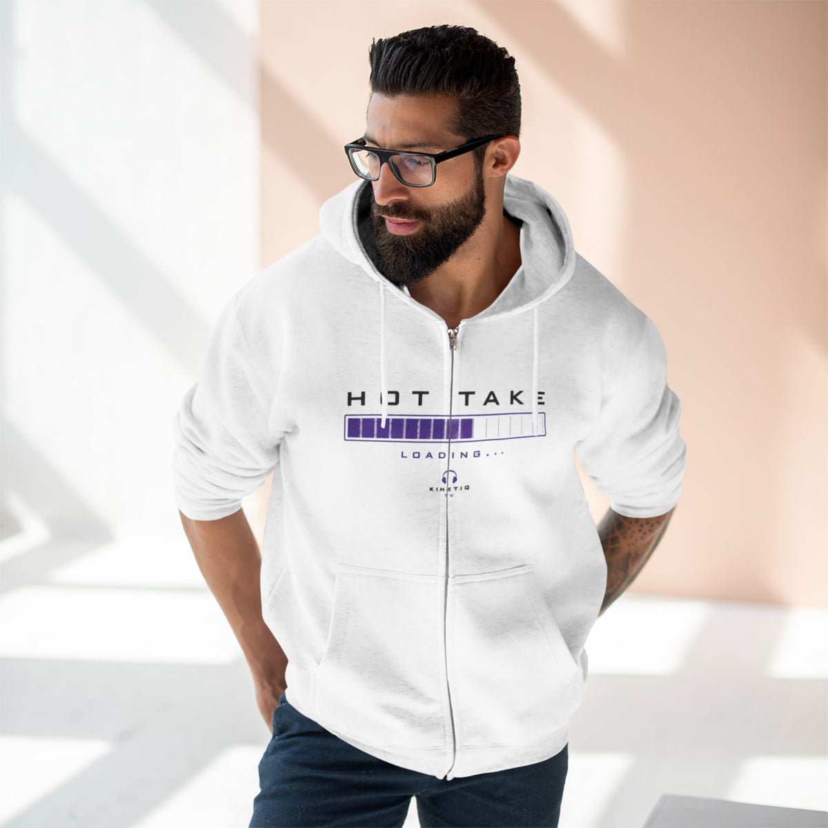 Hot Take Central Hot Take Loading Full Zip Hoodie
