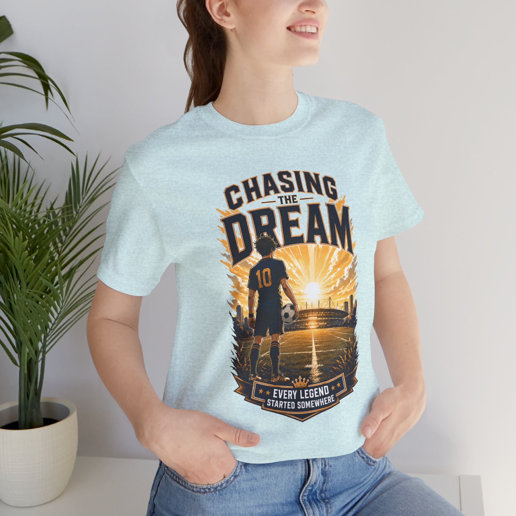Soccer Tee — "Chasing the Dream" Inspirational Soccer Shirt