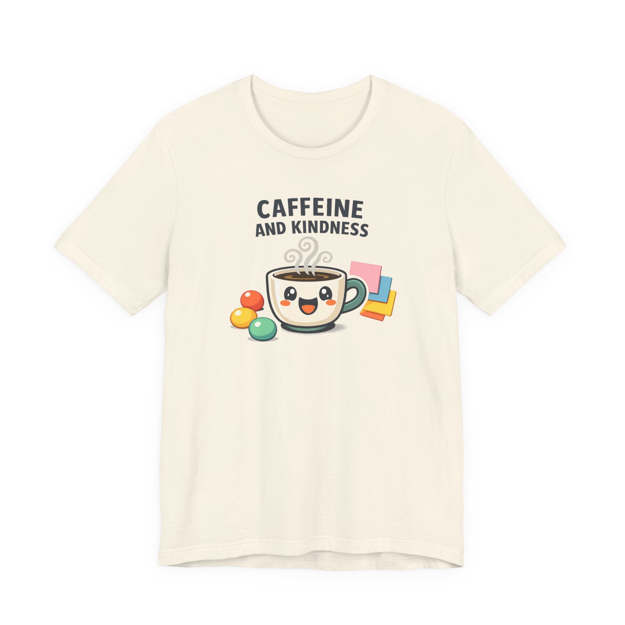 Caffeine and Kindness T-Shirt - Casual Coffee Graphic Tee