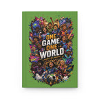 Soccer Team Hardcover Journal — "One Game One World" Personalized Number