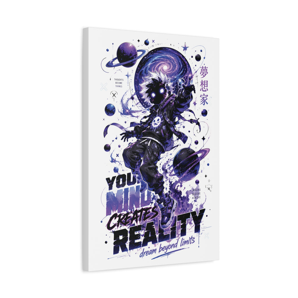 Space Astronaut Canvas Print — “You Mind Creates Reality” Inspirational Wall Art