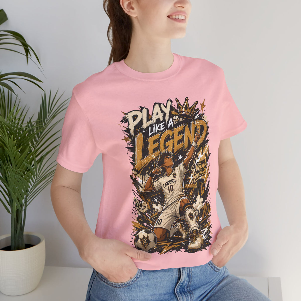 Play Like a Legend Soccer Graphic T Shirt