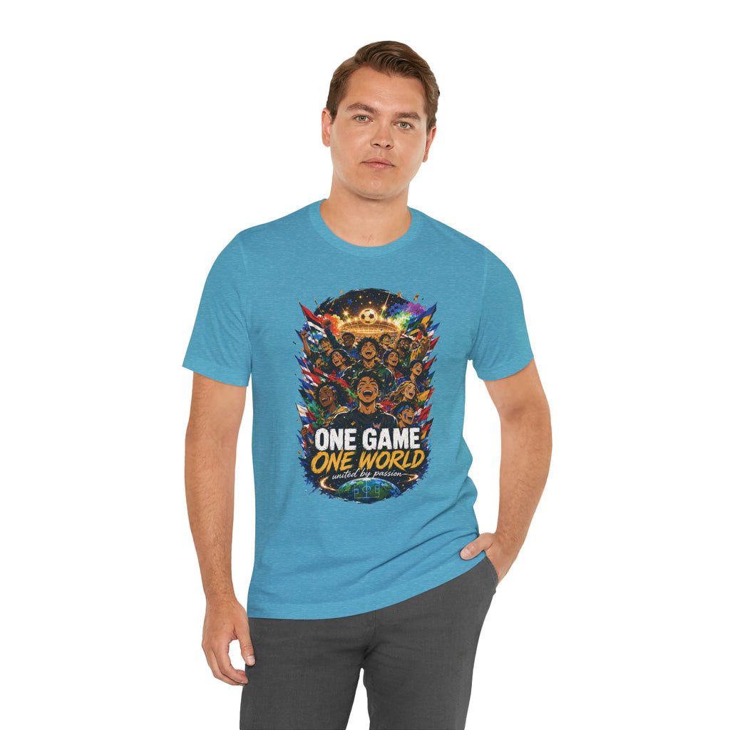 Soccer Graphic Tee - "One Game One World" Graphic T-Shirt