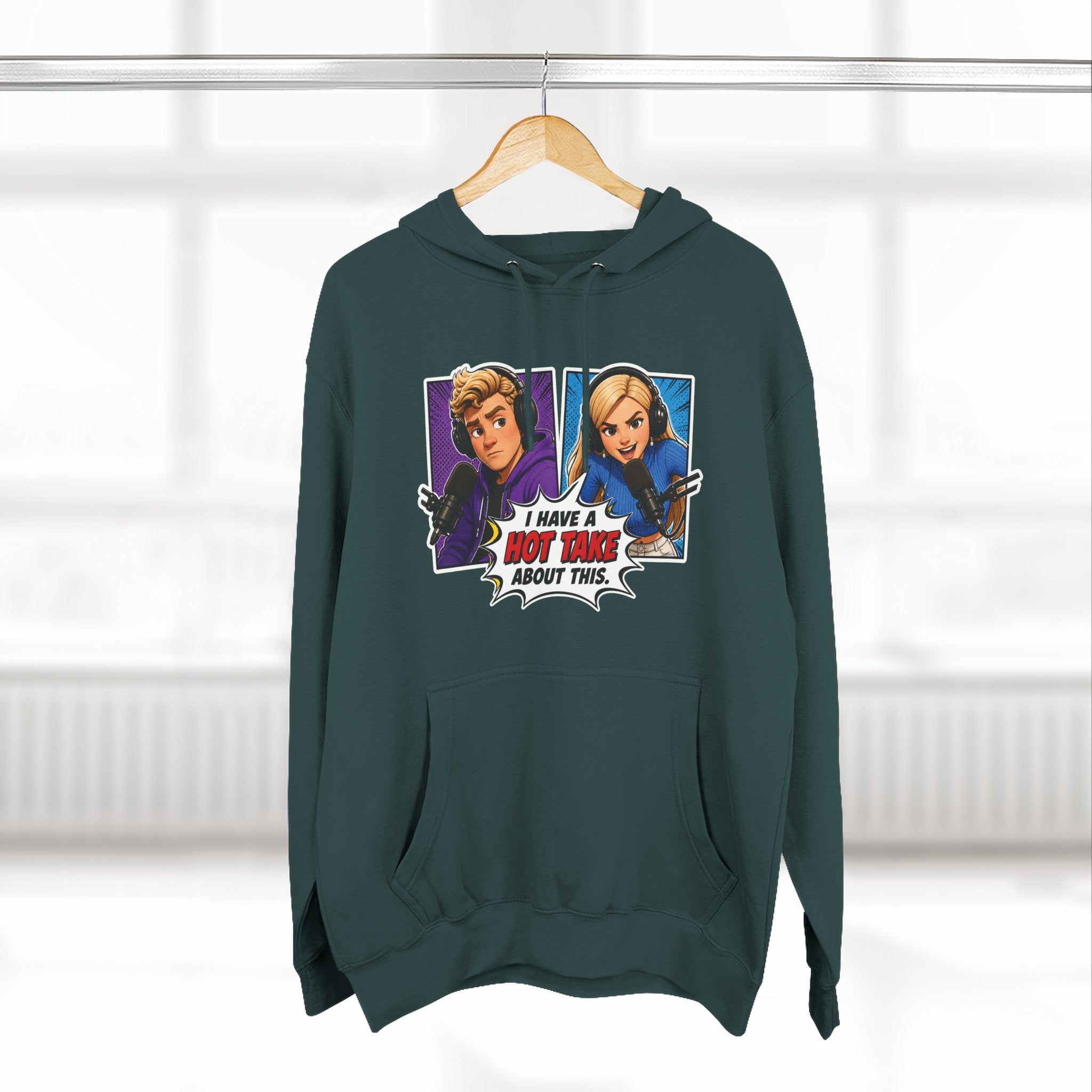 Comic Pop Art Hoodie — “I Have a Hot Take About This” Graphic Pullover