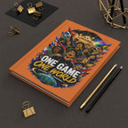 One Game One World Soccer Hardcover Journal — Personalized Number 10 Notebook