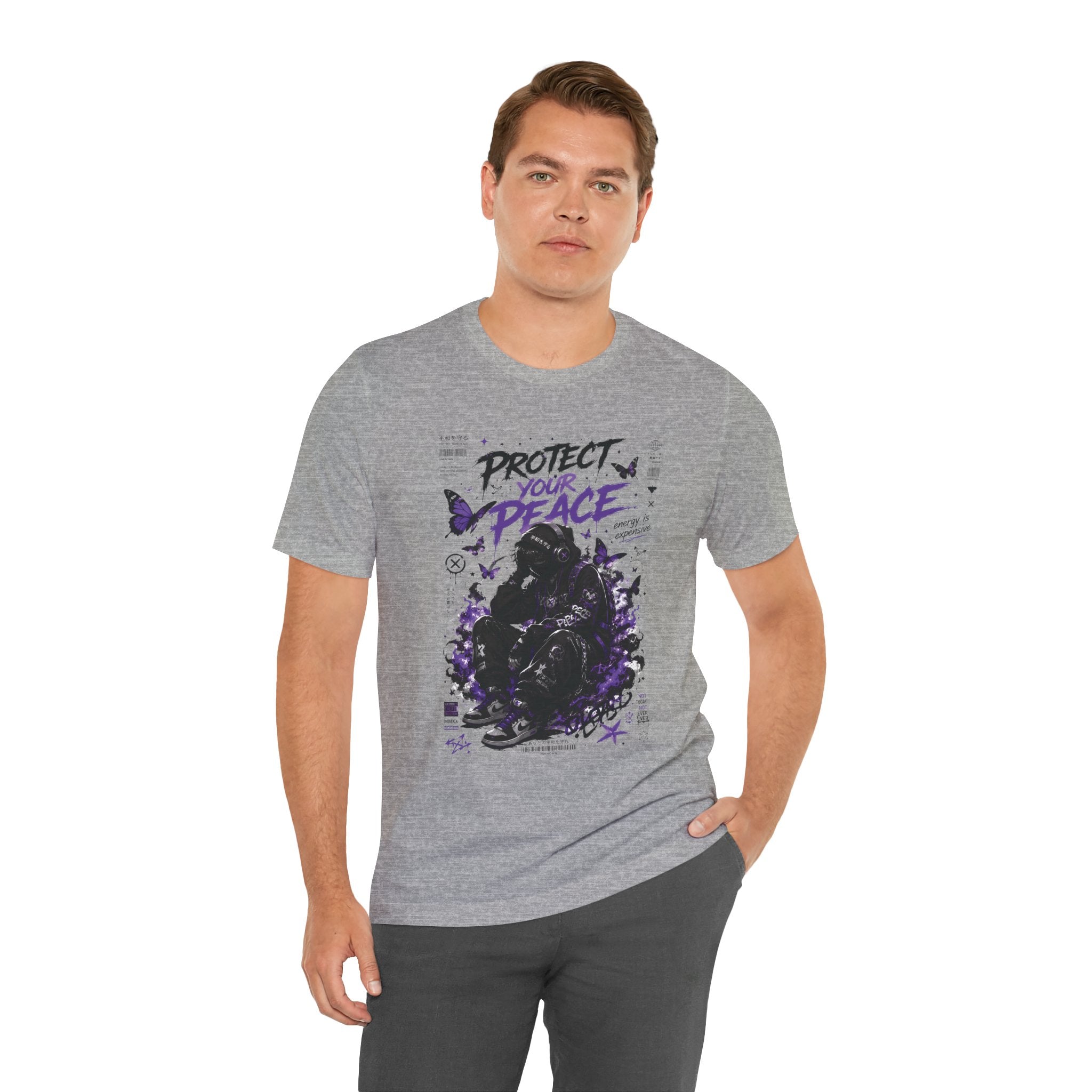 Protect Your Peace T-Shirt — Gothic Butterfly Graphic Tee