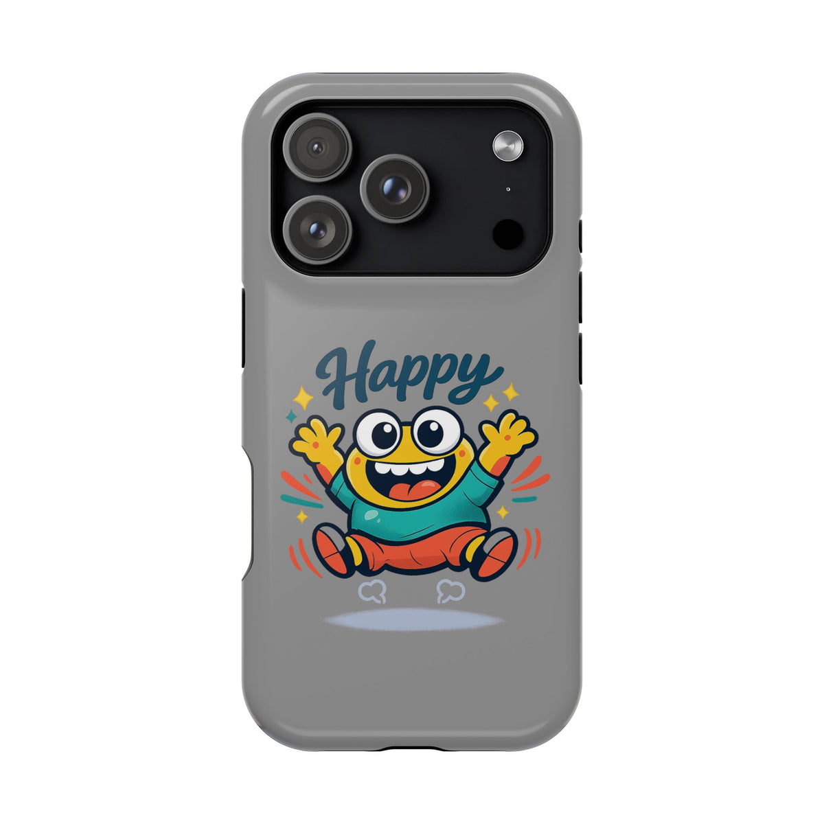Happy Monster Magnetic Protective Phone Case Gray
