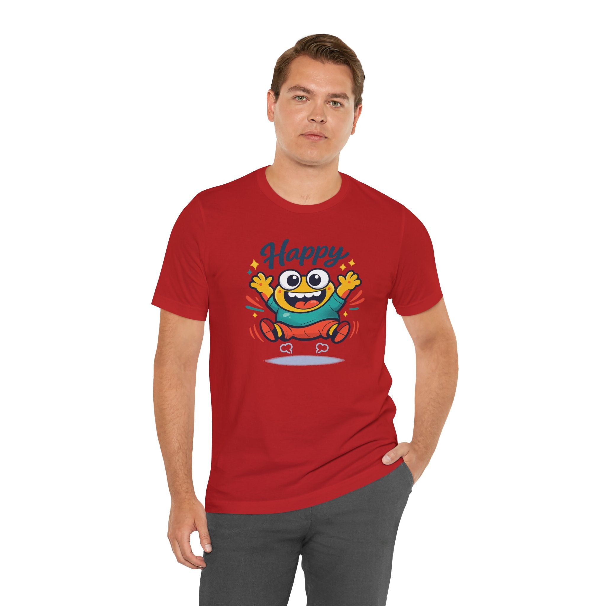 Happy Mood Blob Tee | kawaii minimal, thick outline emoji cartoon