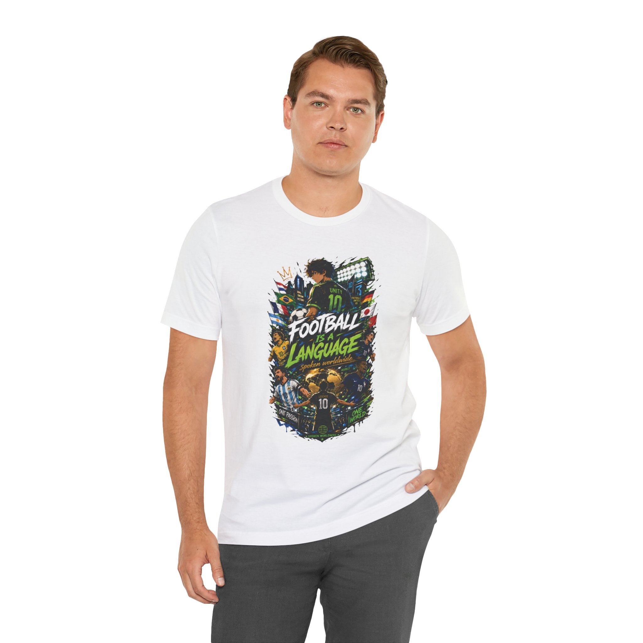 Football Language Graphic Tee — Soccer Fan Jersey Shirt