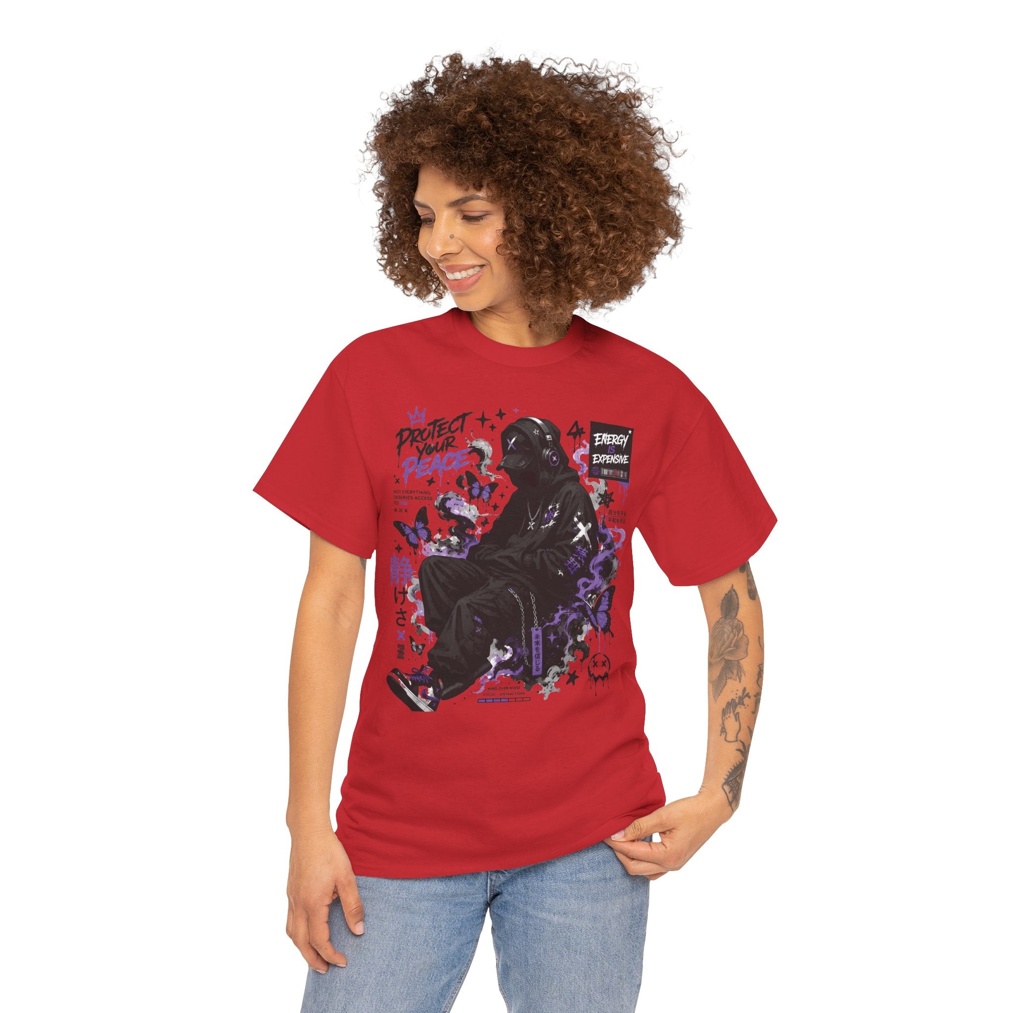 Peacekeeper Anime Graphic Tee — Purple Aesthetic Streetwear