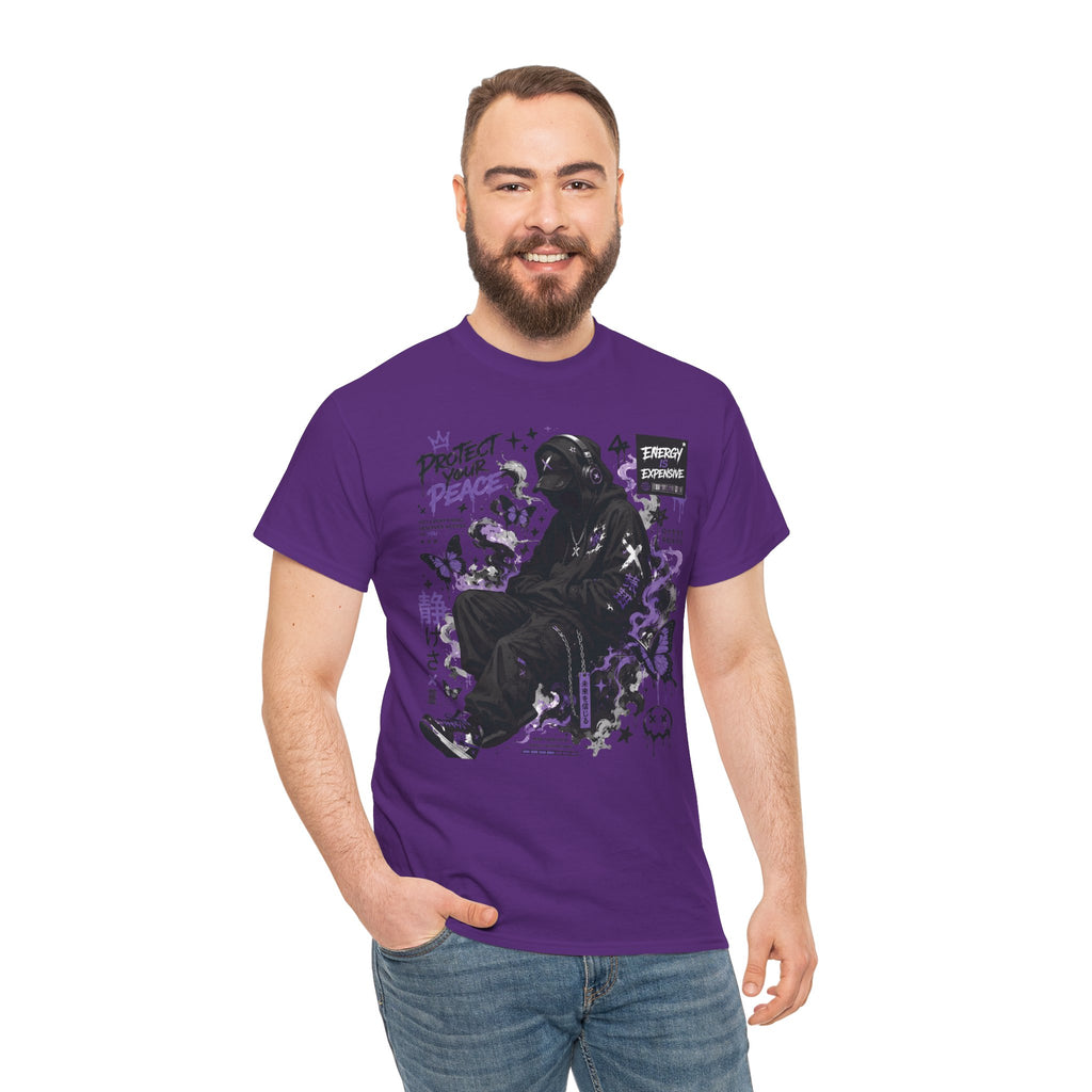 Peacekeeper Anime Graphic Tee — Purple Aesthetic Streetwear