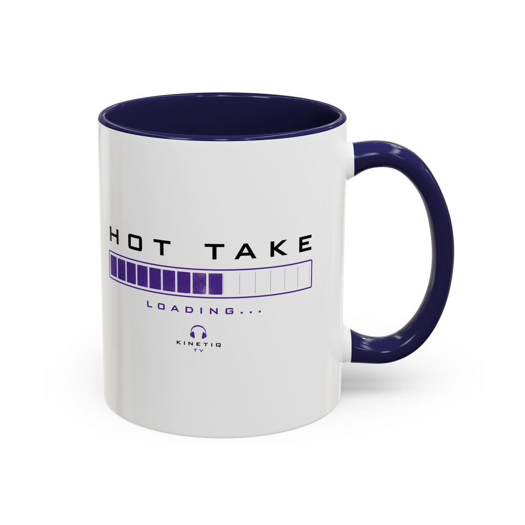 Accent Coffee Mug — "Hot Take Loading" Progress Bar Coffee Mug