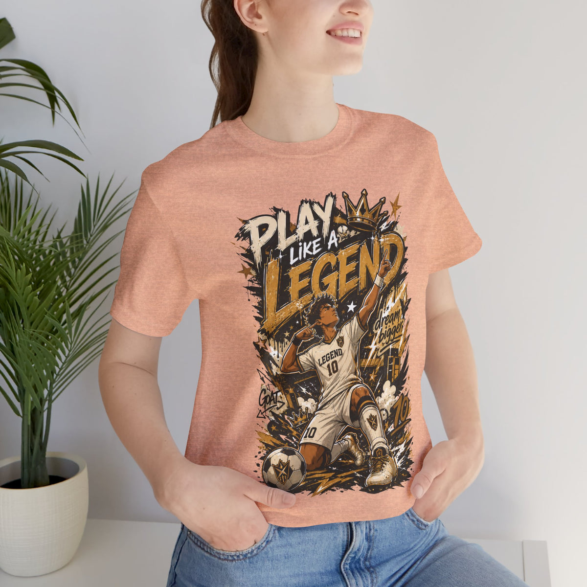 Play Like a Legend Soccer Graphic T Shirt