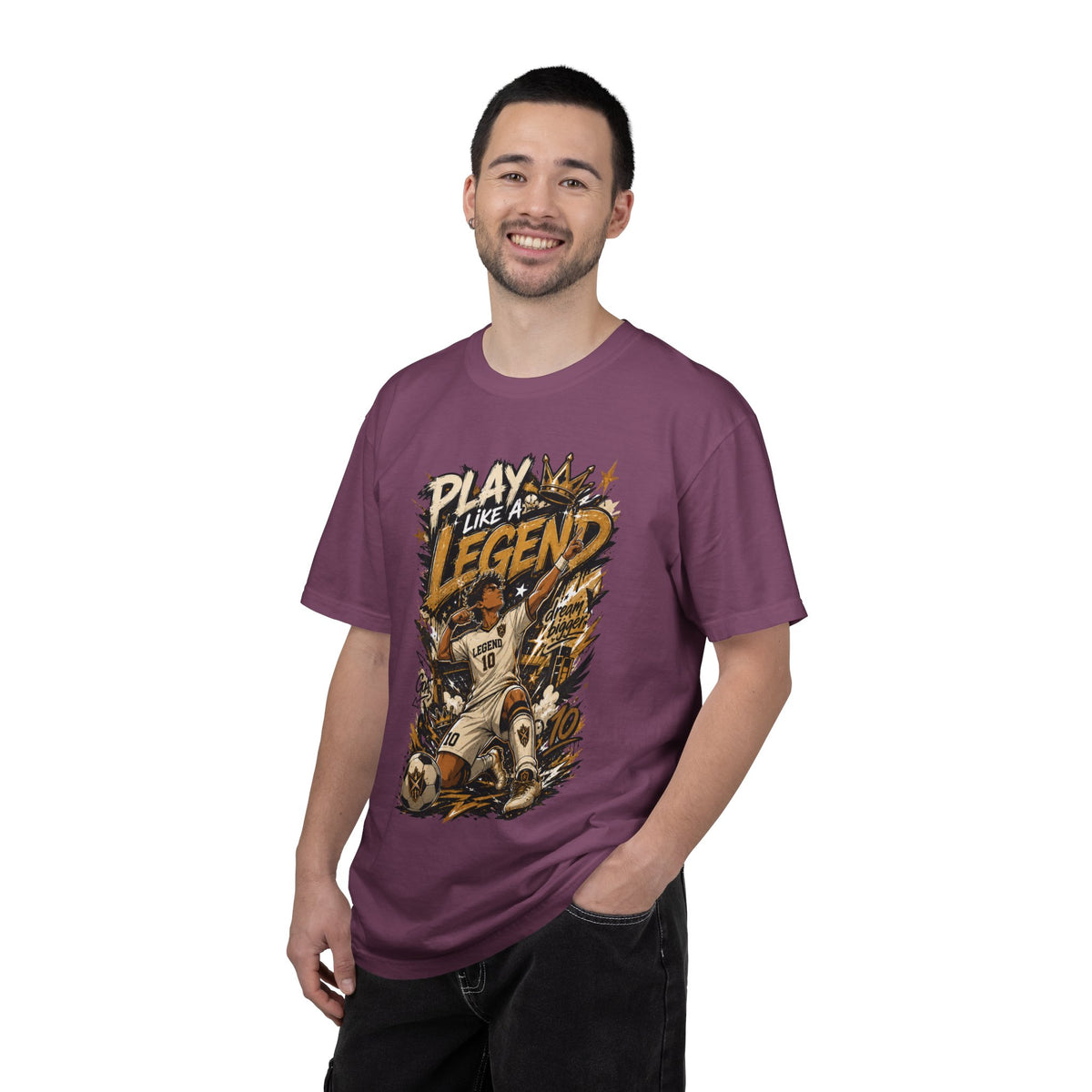 Play Like a Legend Soccer T Shirt Vintage Goal Celebration Graphic Tee