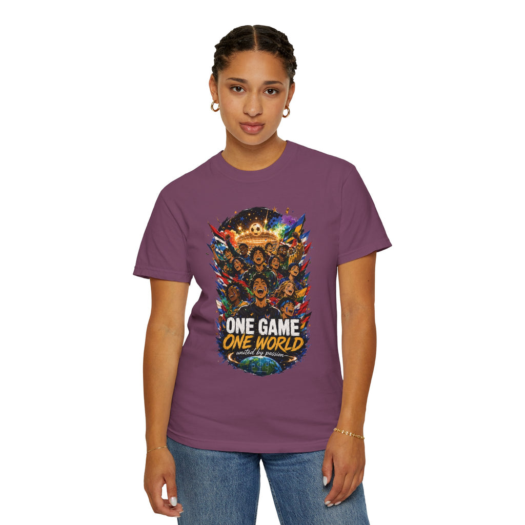 One Game One World Soccer T Shirt International Football Graphic Tee