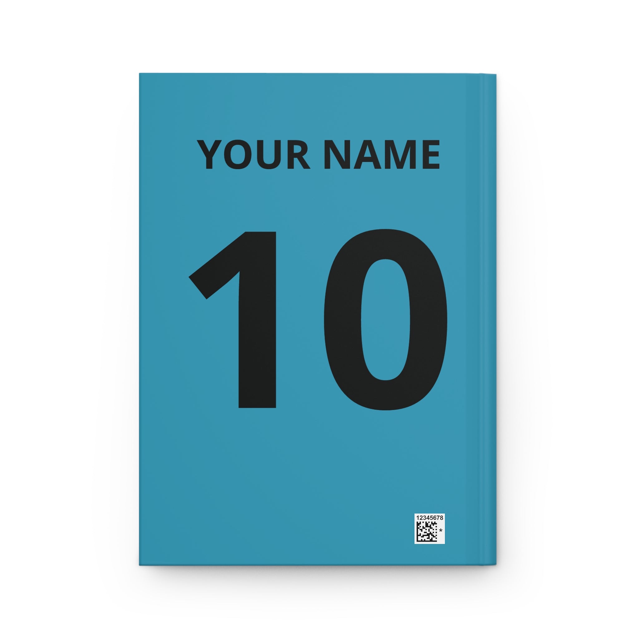 Chasing the Dream Soccer Journal — Personalized Number 10 Hardcover Notebook