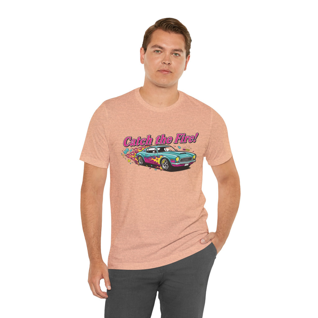 Catch the Fire Vintage Muscle Car Graphic T Shirt