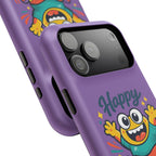 Happy Monster Magnetic Protective Phone Case Purple
