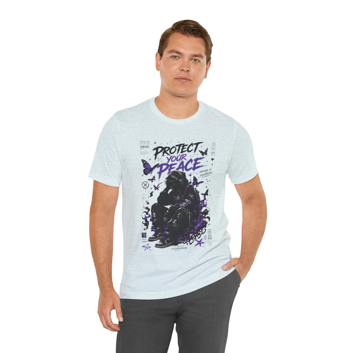 Protect Your Peace Gothic Butterfly Graphic T Shirt