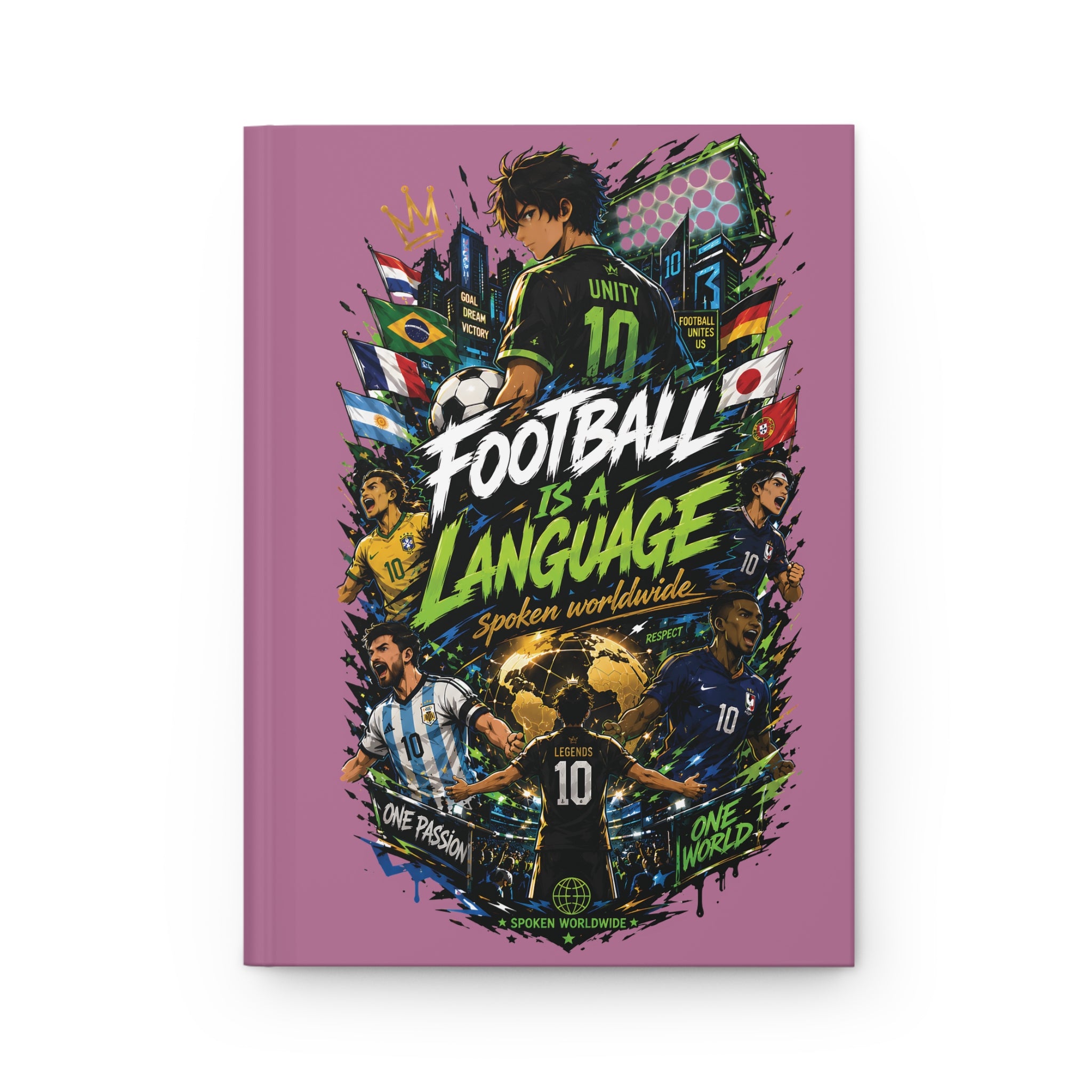 Football Is a Language Hardcover Journal — Soccer Fans Notebook, 'Football Is a Language' Matte Journal