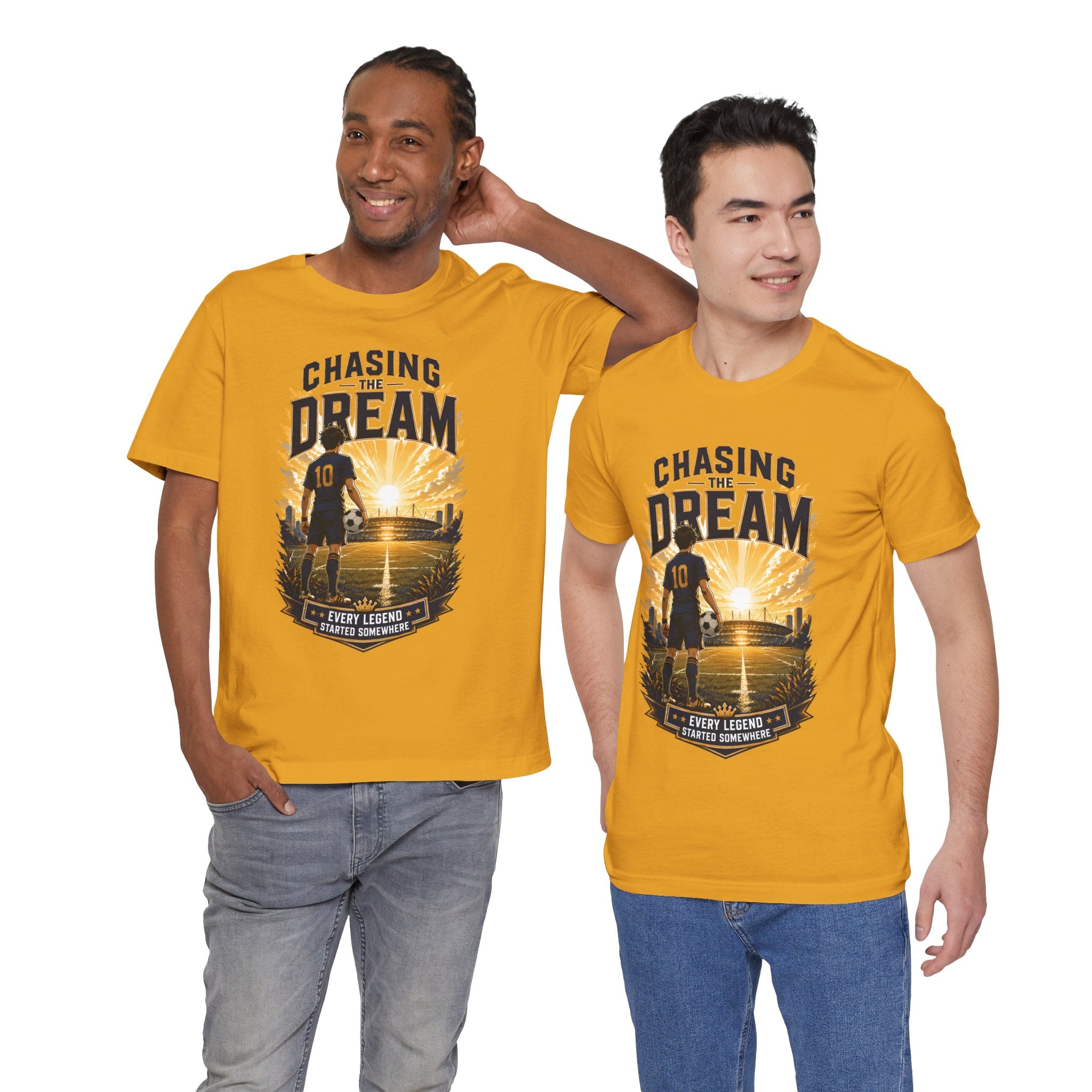 Soccer Tee — "Chasing the Dream" Inspirational Soccer Shirt