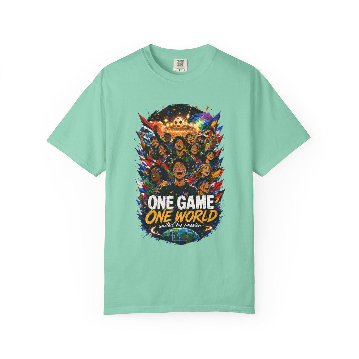 One Game One World Soccer T Shirt International Football Graphic Tee