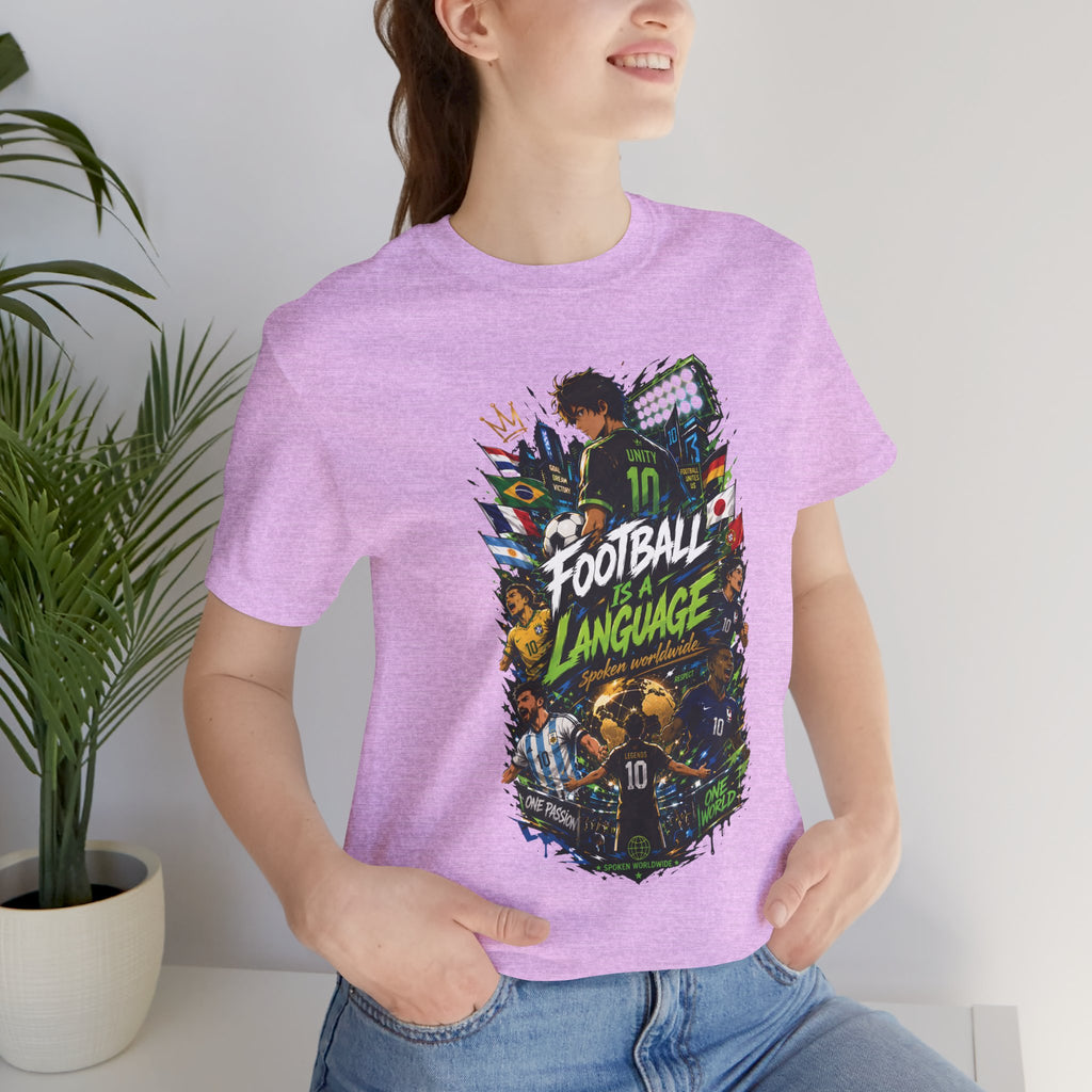 Football Language Graphic Tee — Soccer Fan Jersey Shirt