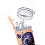 Galaxy Astronaut 20oz Skinny Tumbler with Straw – Cosmic Adventure Drink Cup