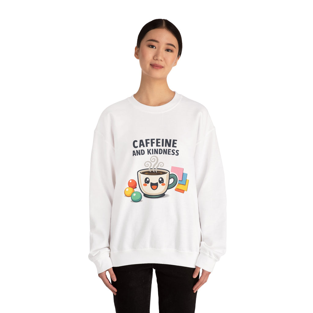 Caffeine and Kindness Sweatshirt | office humor, coffee fuel