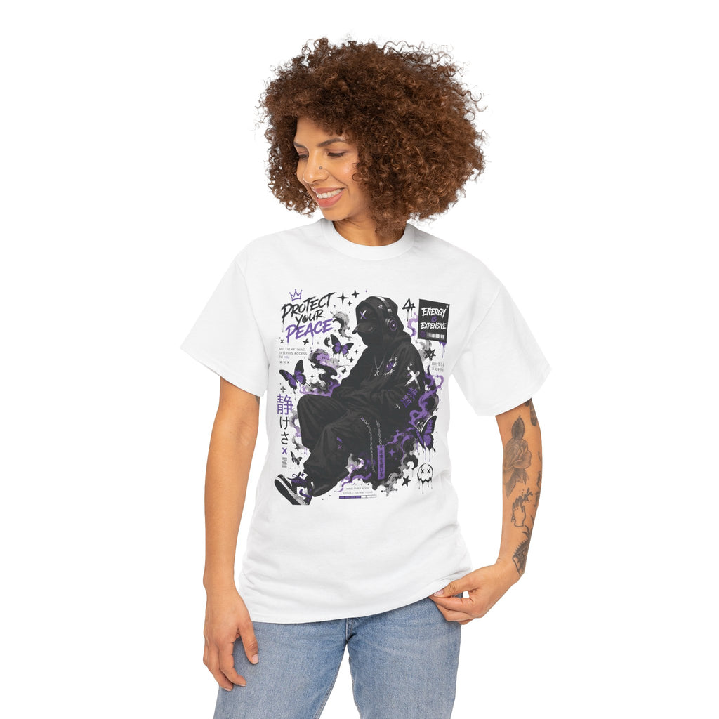 Peacekeeper Anime Graphic Tee — Purple Aesthetic Streetwear