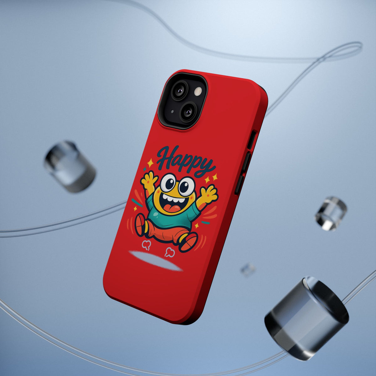 Happy Monster Magnetic Protective Phone Case Red