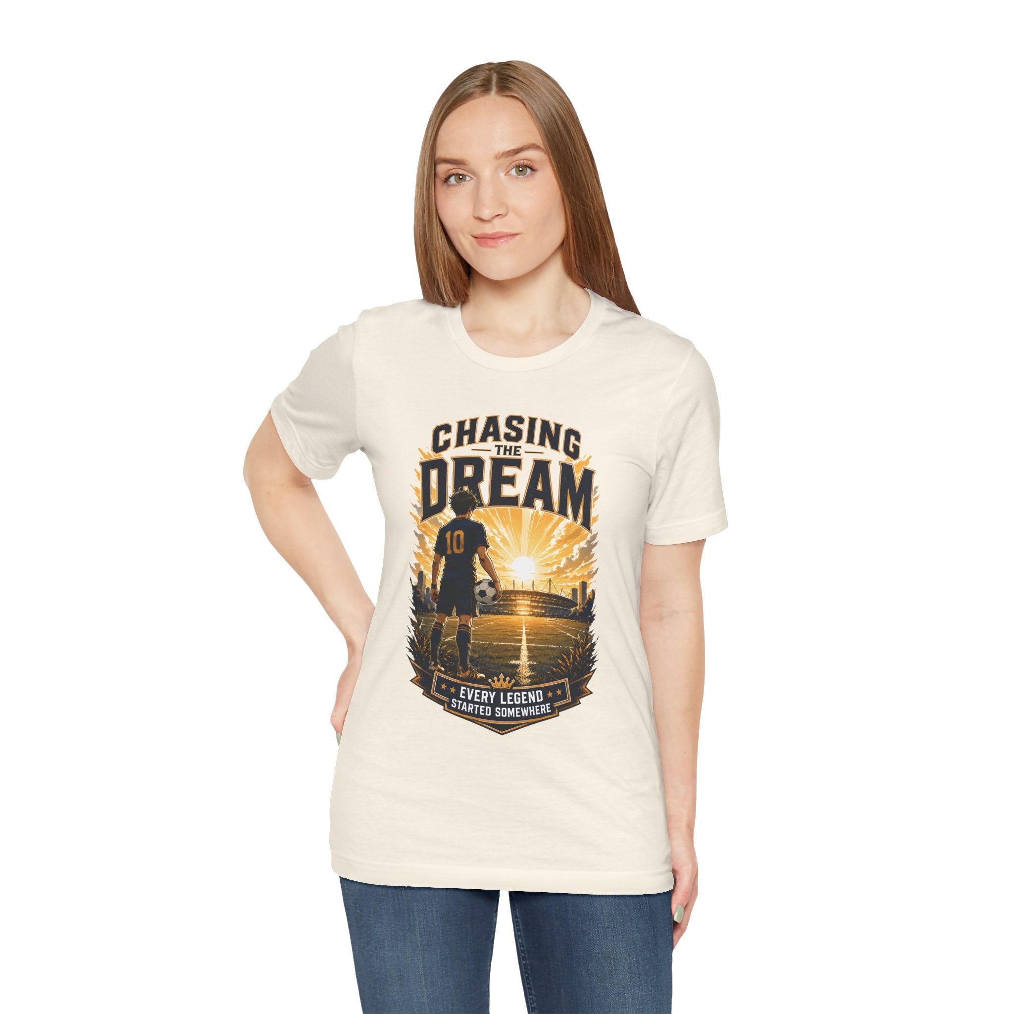 Soccer Tee — "Chasing the Dream" Inspirational Soccer Shirt