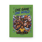 Hardcover Journal — 'One Game One World' Soccer Team Illustration (Personalized Back Number)