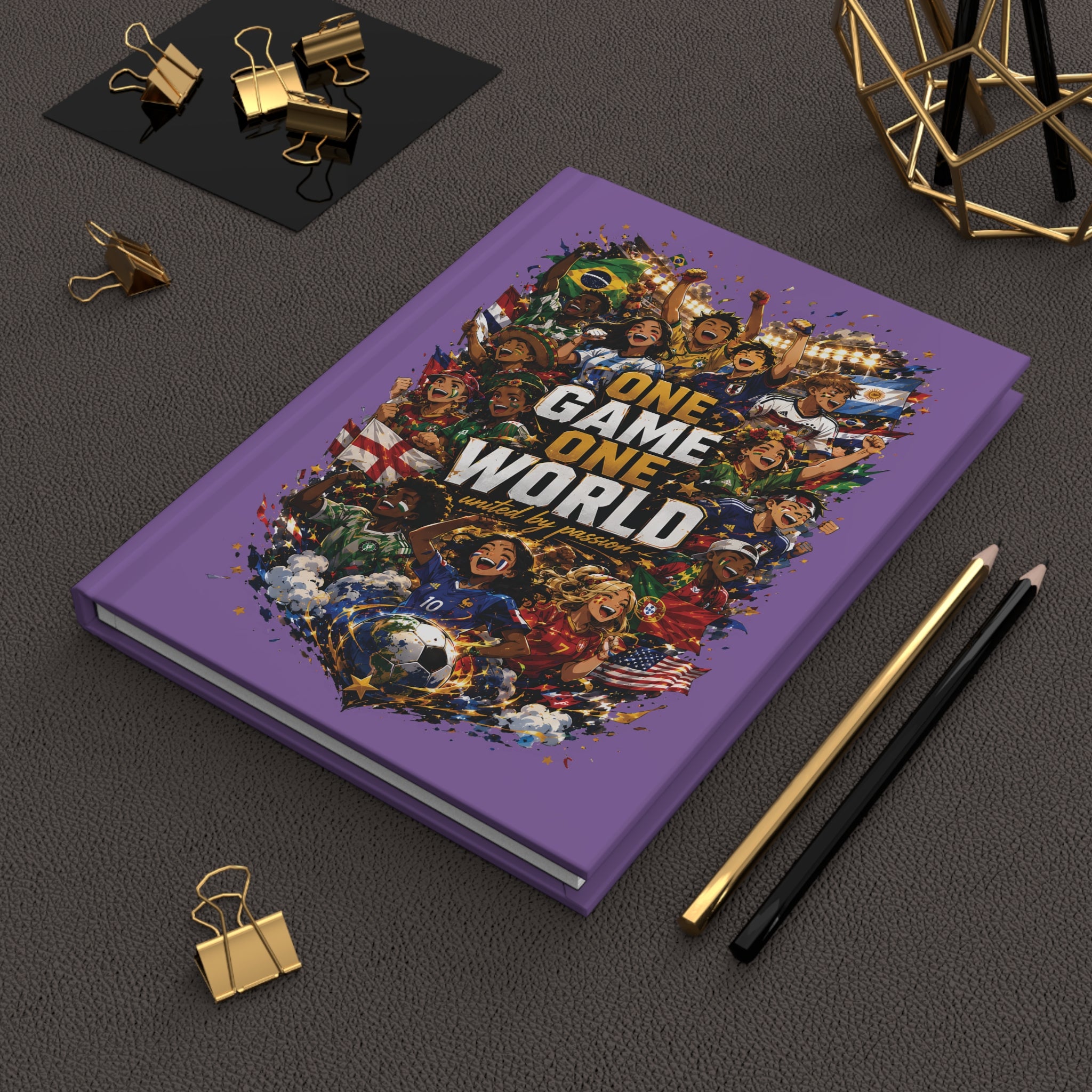 One Game One World Soccer Hardcover Journal — World Cup Fan Notebook