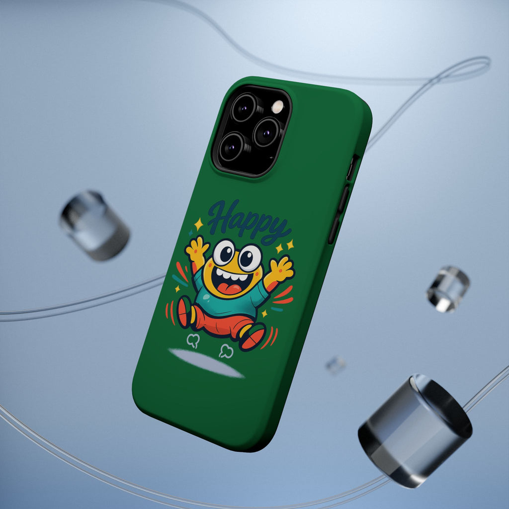 Happy Monster Magnetic Protective Phone Case Green