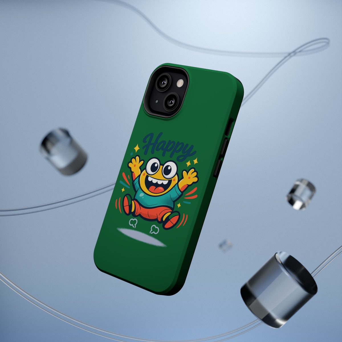 Happy Monster Magnetic Protective Phone Case Green