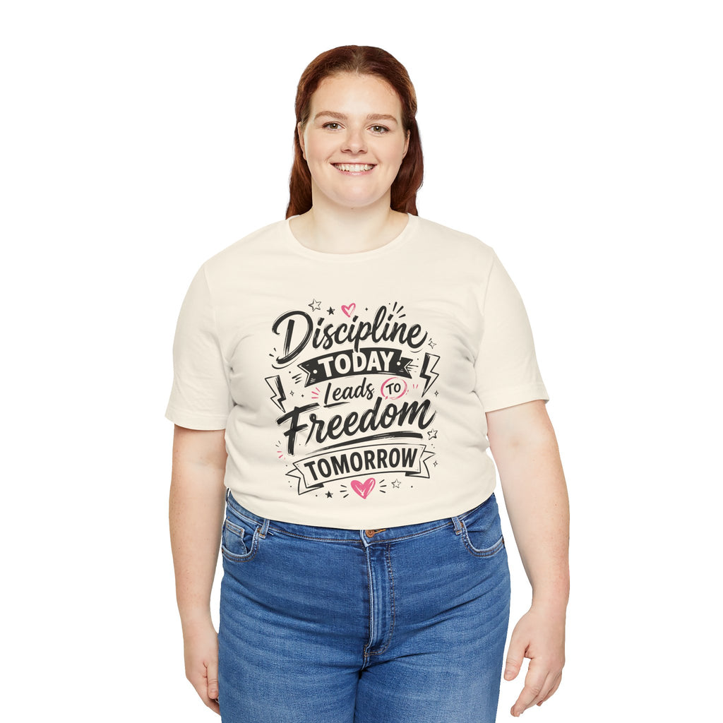 Discipline Today Leads to Freedom Tomorrow Tee — Motivational Fitness T-Shirt