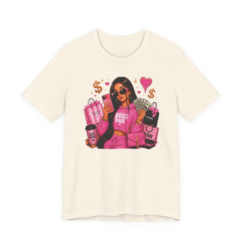 Boss Babe Pink Fashion T Shirt Glam Shopping Graphic Tee