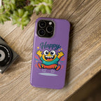 Happy Monster Magnetic Protective Phone Case Purple