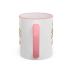 Happy Monster Accent Mug - Cute Cartoon Coffee Cup (11oz/15oz)