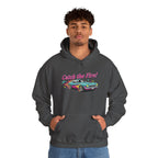 Retro Cartoon Dragster Hoodie, racing flame shirt, vintage car illustration