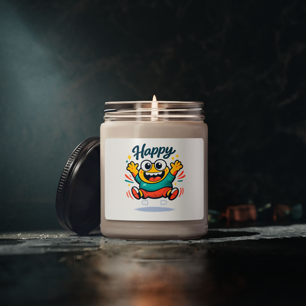 Happy Blob Face Soy Candle - Cute Kawaii Mood Decor
