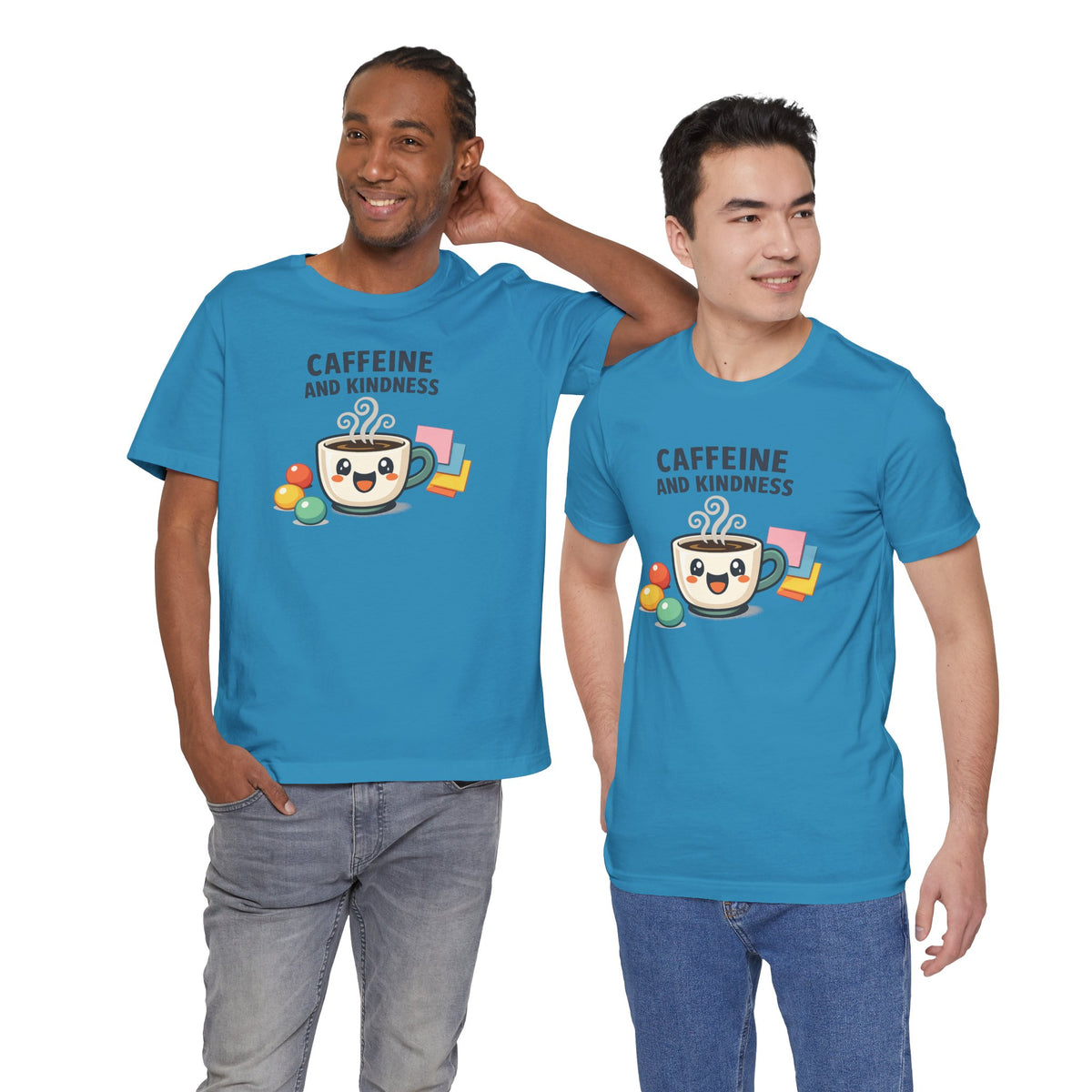 Caffeine and Kindness Coffee Graphic T Shirt