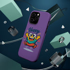 Happy Monster Magnetic Protective Phone Case Purple